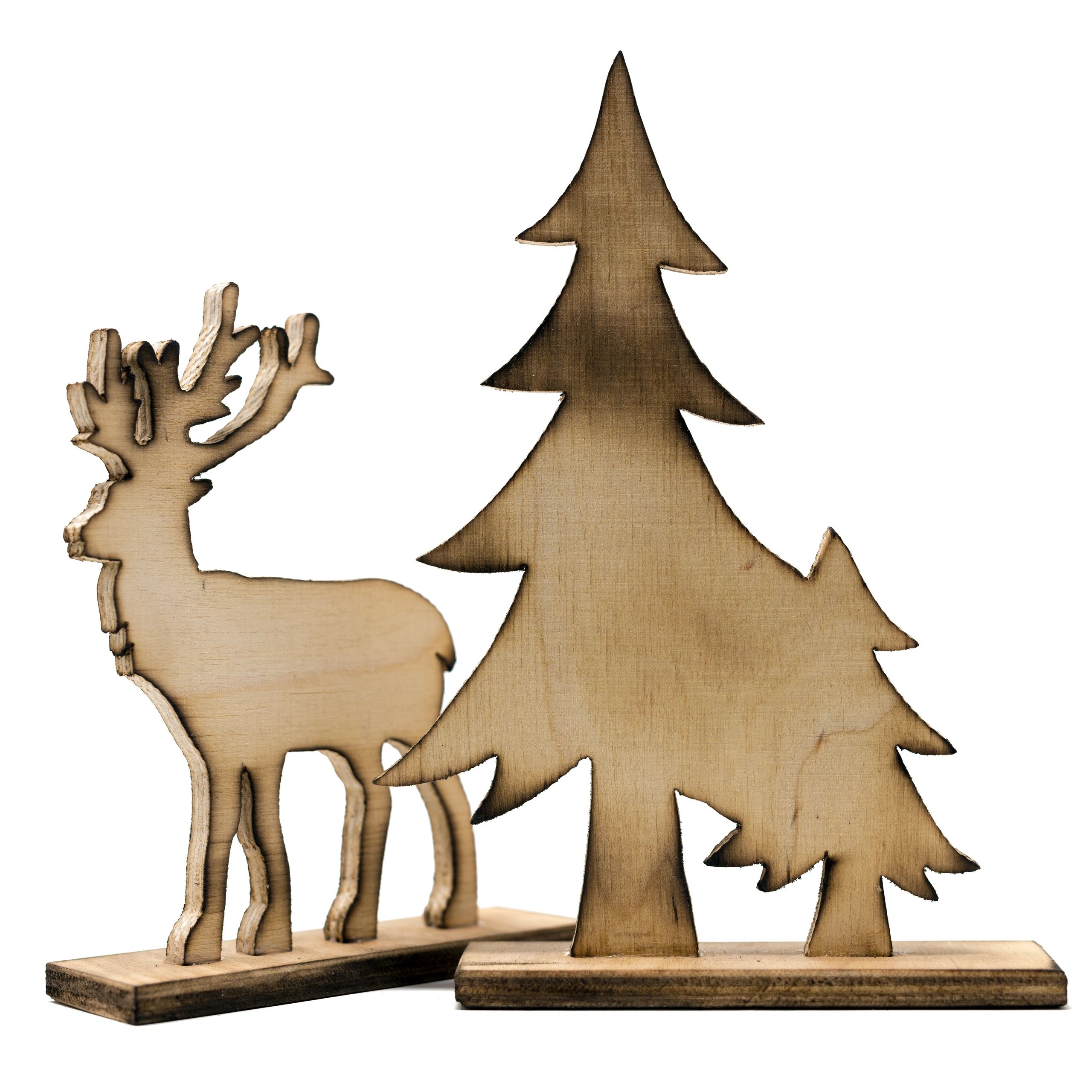 Diseño decorativo cortado en madera con láser